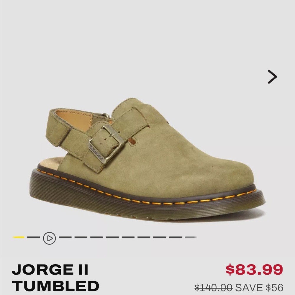 Dr Martens Olive Green Buckle Strap Sandals